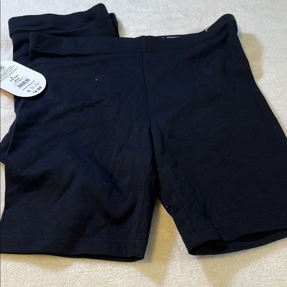 Wonder Nation Black Athletic Shorts with Stretchy Fit